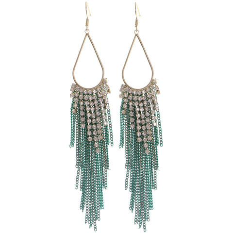 Mi Amore Tassel-Earrings Gold-Tone/Green