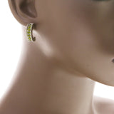 Mi Amore Hoop-Earrings Silver-Tone/Green
