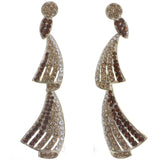 Mi Amore Drop-Dangle-Earrings Silver-Tone/Brown