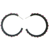 Mi Amore Hoop-Earrings Black/Pink