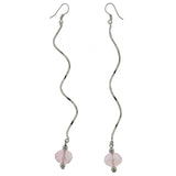 Mi Amore Dangle-Earrings Silver-Tone/Pink