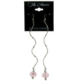 Mi Amore Dangle-Earrings Silver-Tone/Pink