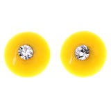 Mi Amore Stud-Earrings Yellow/Silver-Tone