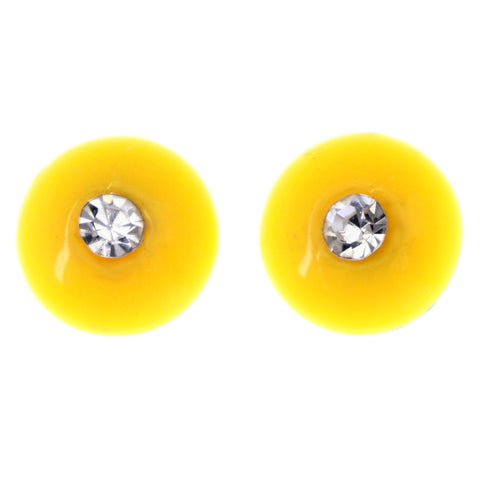 Mi Amore Stud-Earrings Yellow/Silver-Tone