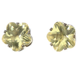 Mi Amore Flower Stud-Earrings Yellow/Silver-Tone