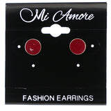 Mi Amore Stud-Earrings Purple/Silver-Tone