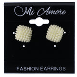 Mi Amore Stud-Earrings White
