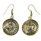 Mi Amore Flower Dangle-Earrings Gold-Tone