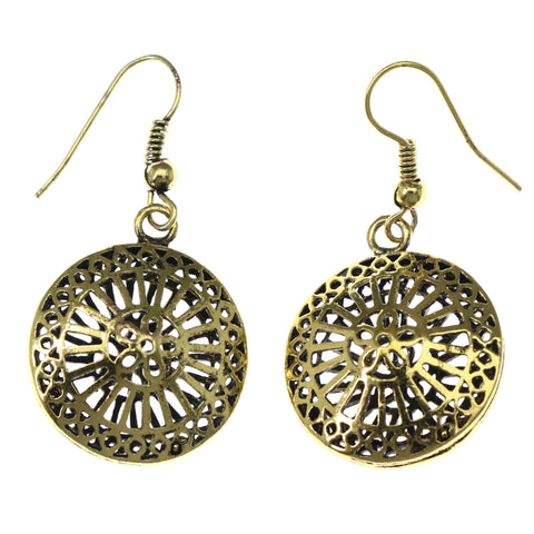 Mi Amore Flower Dangle-Earrings Gold-Tone