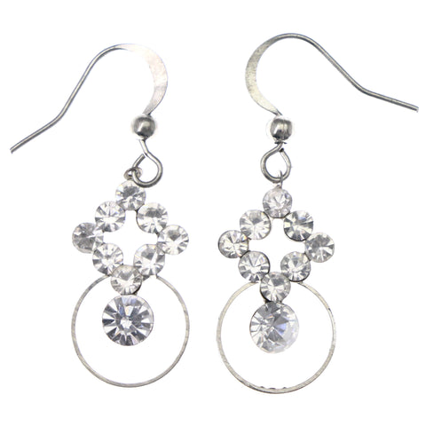 Mi Amore Dangle-Earrings Silver-Tone
