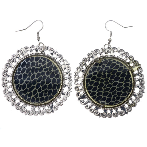 Mi Amore Spot Dangle-Earrings Silver-Tone/Black
