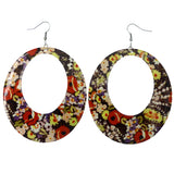 Mi Amore Flower Dangle-Earrings Brown/Multicolor