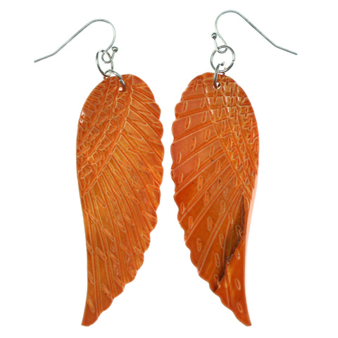 Mi Amore Angel Wings Dangle-Earrings Orange