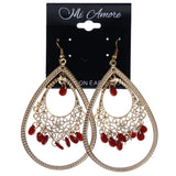 Mi Amore Dangle-Earrings Gold-Tone/Red