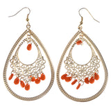 Mi Amore Dangle-Earrings Gold-Tone/Orange