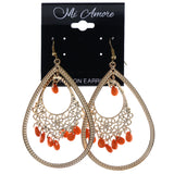 Mi Amore Dangle-Earrings Gold-Tone/Orange