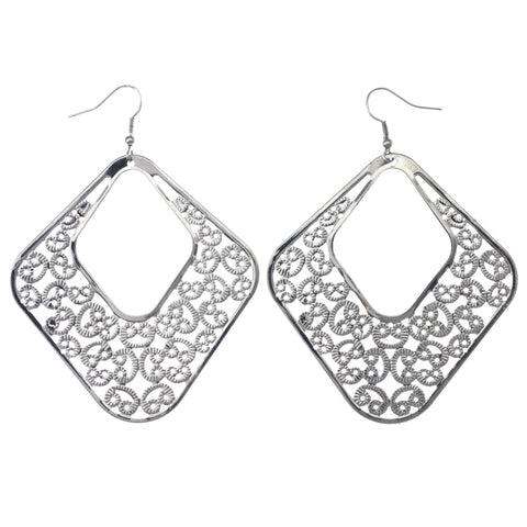 Mi Amore Dangle-Earrings Silver-Tone
