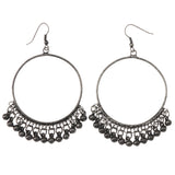 Mi Amore Antiqued Dangle-Earrings Silver-Tone