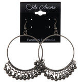 Mi Amore Antiqued Dangle-Earrings Silver-Tone