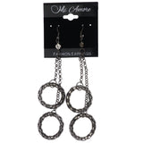 Mi Amore Dangle-Earrings Silver-Tone