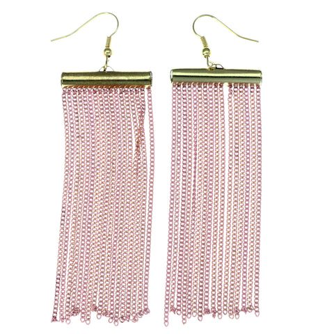 Mi Amore Dangle-Earrings Pink/Gold-Tone