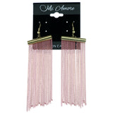 Mi Amore Dangle-Earrings Pink/Gold-Tone
