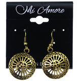 Mi Amore Flower Dangle-Earrings Gold-Tone