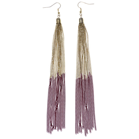 Mi Amore Dangle-Earrings Red/Gold-Tone