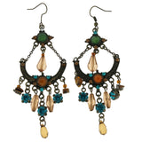 Mi Amore Drop-Dangle-Earrings Brown/Multicolor