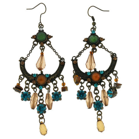 Mi Amore Drop-Dangle-Earrings Brown/Multicolor