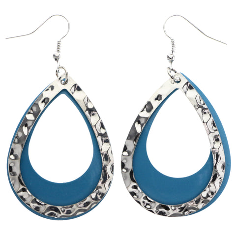 Mi Amore Dangle-Earrings Blue/Silver-Tone