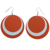 Mi Amore Dangle-Earrings Orange/White