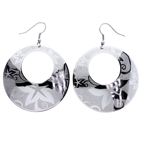 Mi Amore Flower Dangle-Earrings Silver-Tone