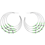 Mi Amore Dangle-Earrings Silver-Tone/Green