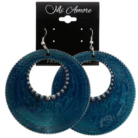Mi Amore Dangle-Earrings Blue/Silver-Tone