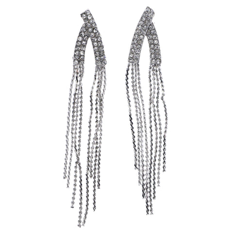 Mi Amore Drop-Dangle-Earrings Silver-Tone