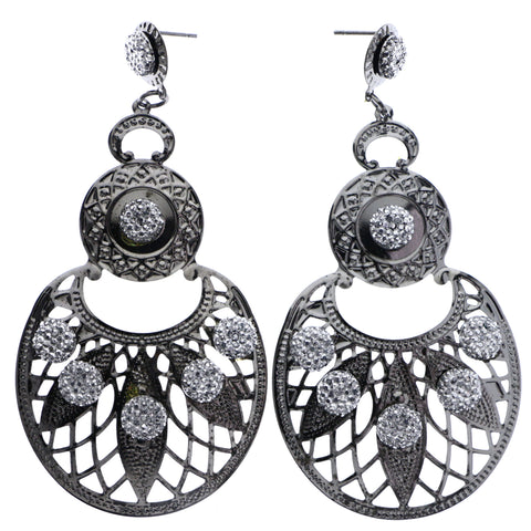 Mi Amore Drop-Dangle-Earrings Silver-Tone