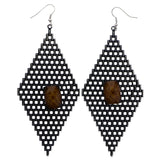 Mi Amore Dangle-Earrings Black/Brown