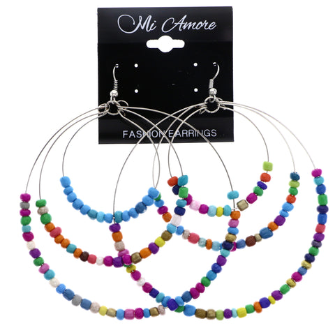 Mi Amore Dangle-Earrings Multicolor/Silver-Tone