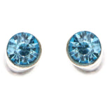 Mi Amore Stud-Earrings Blue/Silver-Tone
