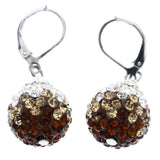 Mi Amore Dangle-Earrings Brown/Silver-Tone