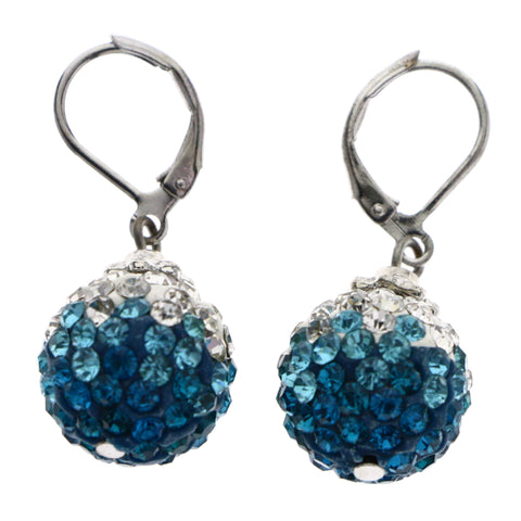 Mi Amore Dangle-Earrings Blue/Silver-Tone