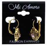 Mi Amore Dangle-Earrings Gold-Tone/Purple