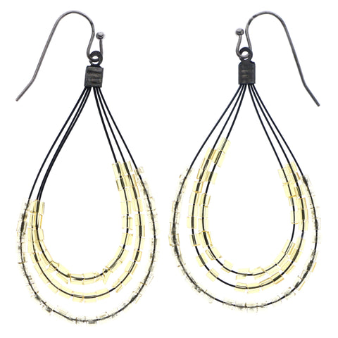 Mi Amore Dangle-Earrings Black/Yellow