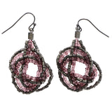 Mi Amore Dangle-Earrings Purple/Silver-Tone
