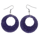 Mi Amore Dangle-Earrings Purple/Silver-Tone