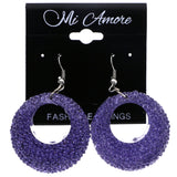 Mi Amore Dangle-Earrings Purple/Silver-Tone