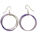 Mi Amore Dangle-Earrings Purple/Silver-Tone