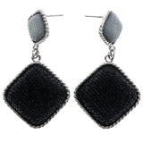 Mi Amore Drop-Dangle-Earrings Black/Gray