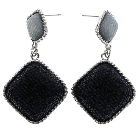 Mi Amore Drop-Dangle-Earrings Black/Gray